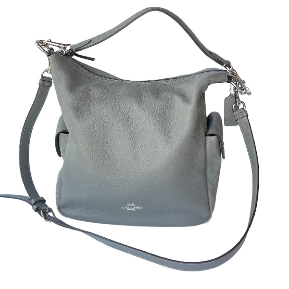Coach Grey Leather Penny Shoulder Bag - Picture 3 of 16